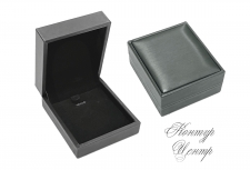 Футляр для серег, подвески, брошь серебристая