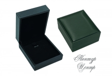 Ювелирная коробочка под серьги, подвеску, брошь зеленая