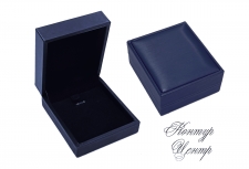 Ювелирная коробочка под серьги, подвеску, брошь синяя