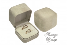 FU-602-1 Футляр для обручальных колец бежевый нубук