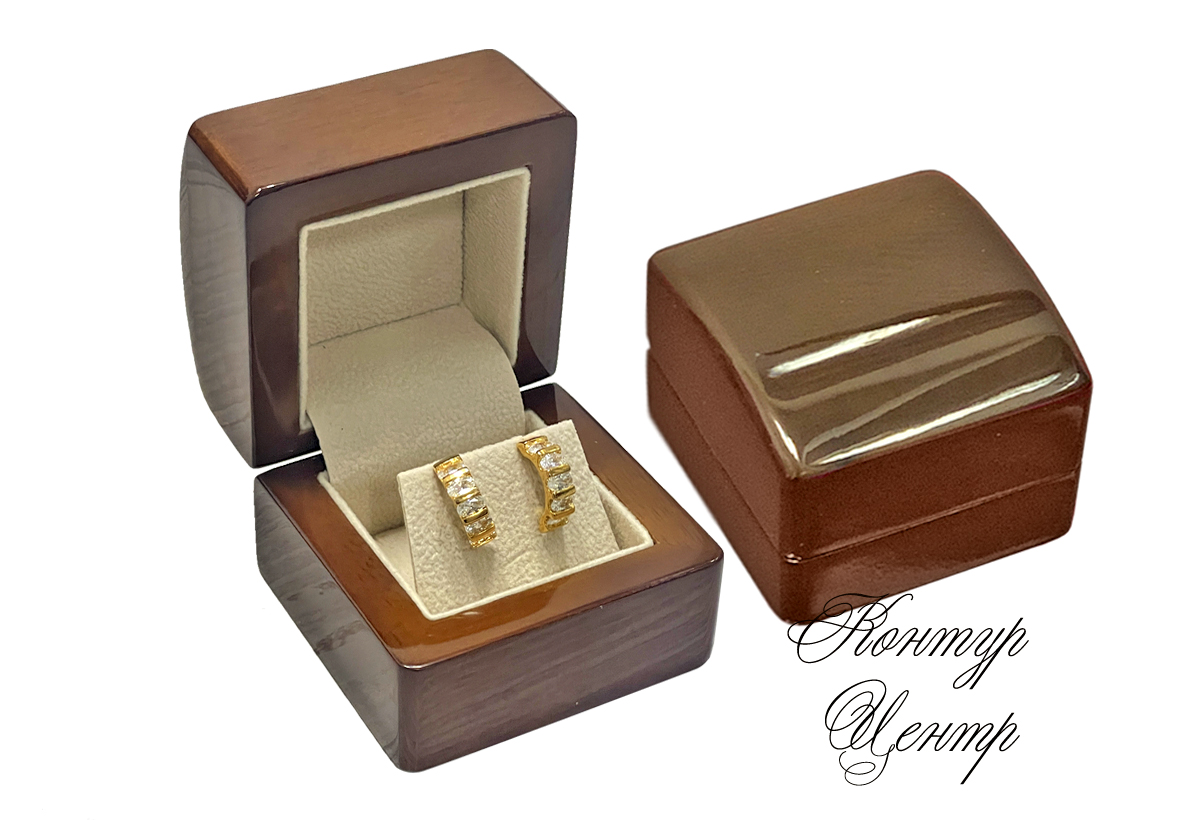 LK-814 Футляр из дерева для серег, лак . Р¦РµРЅР° - 1950руб. - С„РѕС‚Рѕ