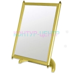 LUX003 Зеркало настольное для ювелирного магазина прямоугольное золотое 